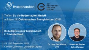 Hydronauten Konferenz ODEF Ostdeutsches Energieforum Announcement