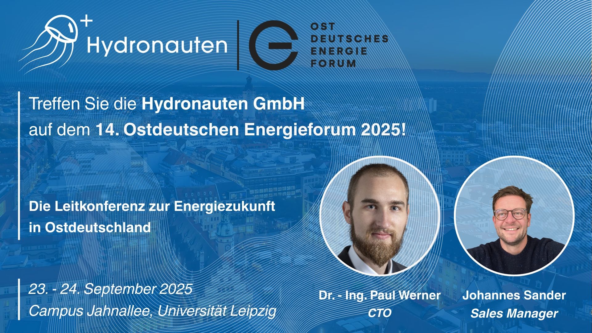 Hydronauten Konferenz ODEF Ostdeutsches Energieforum Announcement