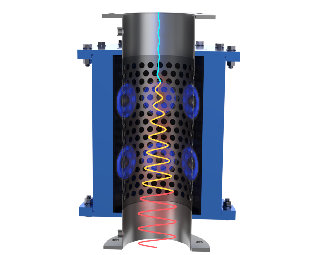 Cut View of Hydronauten active silencer QuietAir